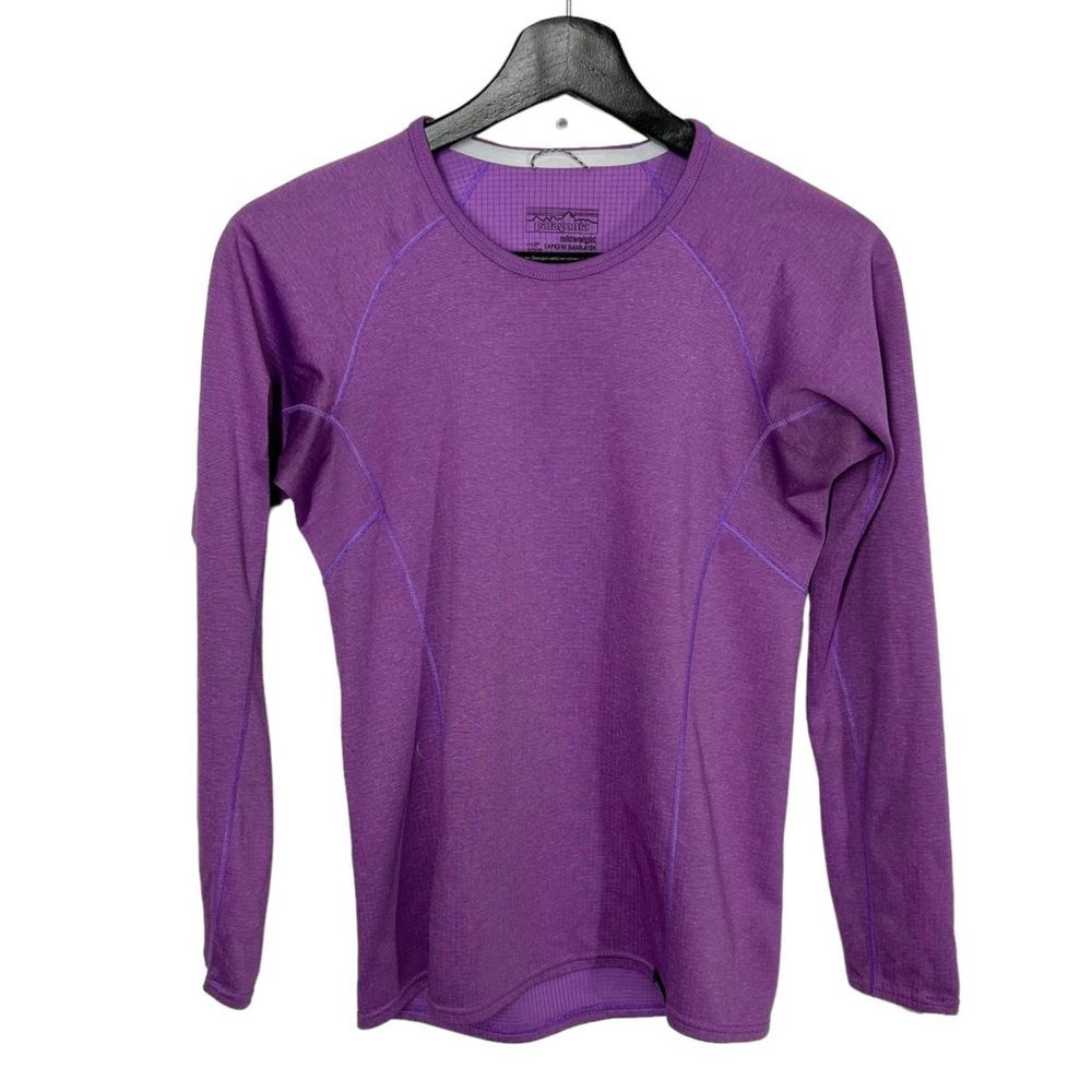 Patagonia Purple Capilene Base Layer Polartec Midweight Long Sleeve Top XS